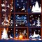 9 Sheets Christmas Window Clings - Tree Snowman Snowflakes Reindeer Decals for Winter Glass Decoration
